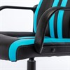 Кресло компьютерное BRABIX "Stripe GM-202", экокожа, черное/голубое, 532509 - фото 2685688