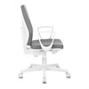 Кресло CH-W545, с подлокотниками, пластик белый, ткань, серое, 1409522 - фото 2685700