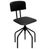 Стул кресло кассира, ресепшен РС66, на винте, без подлокотников, кожзам, черное - фото 2685728