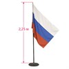 Флаг России, 90х135 см, напольный с флагштоком, высота 2,25 м, оцинкованная сталь с полимерным покрытием - фото 2685776