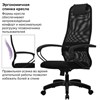 Кресло офисное МЕТТА "SU-B-8" пластик, ткань-сетка, сиденье мягкое, черное - фото 2685782