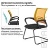 Кресло для приемных и переговорных BRABIX "Fly CF-100", оранжевое/черное, 532088 - фото 2685822