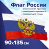 Флаг России 90х135 см с гербом, ПРОЧНЫЙ с влагозащитной пропиткой, полиэфирный шелк, STAFF, 550226 - фото 2685892