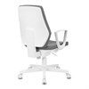 Кресло CH-W545, с подлокотниками, пластик белый, ткань, серое, 1409522 - фото 2685942