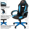 Кресло компьютерное BRABIX "Blaze GM-162", TW/экокожа, черное/голубое, 532578, 7083506 - фото 2685987