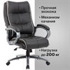 Кресло офисное BRABIX PREMIUM "Strong HD-009", НАГРУЗКА до 200 кг, экокожа черная, ткань серая, 531945 - фото 2685997