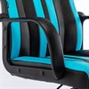 Кресло компьютерное BRABIX "Stripe GM-202", экокожа, черное/голубое, 532509 - фото 2686013