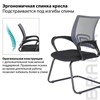 Кресло для приемных и переговорных BRABIX "Fly CF-100", серое/черное, 532089 - фото 2686043
