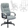 Кресло офисное CH-824, ткань, серо-голубое, 1182475 - фото 2686172