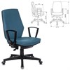 Кресло CH-545, с подлокотниками, ткань, синее, 1504022 - фото 2686225