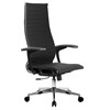 Кресло офисное МЕТТА "К-8.1-Т" хром, экокожа перфорированная, сиденье регулируемое, черное - фото 2686266
