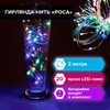 Электрогирлянда-нить комнатная "Роса" 2 м, 20 LED, мультицветная, на батарейках, ЗОЛОТАЯ СКАЗКА, 591101 - фото 2686286