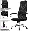 Кресло офисное МЕТТА "SU-B-8" хром, ткань-сетка, сиденье мягкое, черное - фото 2686289