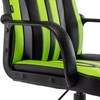 Кресло компьютерное BRABIX "Stripe GM-202", экокожа, черное/зеленое, 532511 - фото 2686300