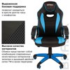 Кресло компьютерное BRABIX "Blaze GM-162", TW/экокожа, черное/голубое, 532578, 7083506 - фото 2686334