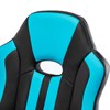 Кресло компьютерное BRABIX "Stripe GM-202", экокожа, черное/голубое, 532509 - фото 2686367