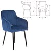 Кресло CH-380F, на ножках, ткань, темно-синее, 1611131 - фото 2686368