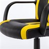 Кресло компьютерное BRABIX "Stripe GM-202", экокожа, черное/желтое, 532510 - фото 2686373