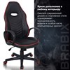 Кресло компьютерное BRABIX "Flame GM-004", экокожа, черное/красное, 532499 - фото 2686396