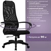 Кресло офисное МЕТТА "SU-B-8" пластик, ткань-сетка, сиденье мягкое, черное - фото 2686416