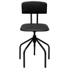 Стул кресло кассира, ресепшен РС66, на винте, без подлокотников, кожзам, черное - фото 2686513