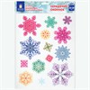 Украшение для окон и стекла ЗОЛОТАЯ СКАЗКА "Разноцветные снежинки 4", 30х38 см, ПВХ, 591214 - фото 2686531