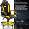 Кресло компьютерное BRABIX "Blaze GM-162", TW/экокожа, черное/желтое, 532579, 7083507 - фото 2686533