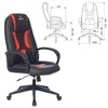 Кресло компьютерное ZOMBIE 8, экокожа, черное/красное, 1583068 - фото 2686591
