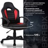 Кресло компьютерное BRABIX "Spark GM-201", экокожа, черное/красное, 532503 - фото 2686705