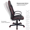 Кресло компьютерное BRABIX "Flame GM-004", экокожа, черное/красное, 532499 - фото 2686814