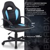 Кресло компьютерное BRABIX "Spark GM-201", экокожа, черное/голубое, 532505 - фото 2686856