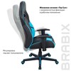Кресло компьютерное BRABIX "Storm GM-006", регулируемые подлокотники, экокожа, черное/голубое, 532501 - фото 2687079