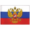 Флаг России 90х135 см с гербом, ПОВЫШЕННАЯ прочность и влагозащита, флажная сетка, STAFF, 550228 - фото 2687177