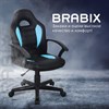 Кресло компьютерное BRABIX "Spark GM-201", экокожа, черное/голубое, 532505 - фото 2687194