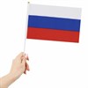 Флаг России ручной 20х30 см, без герба, с флагштоком, BRAUBERG/STAFF, 550181, RU13 - фото 2687512