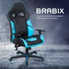Кресло компьютерное BRABIX "Storm GM-006", регулируемые подлокотники, экокожа, черное/голубое, 532501 - фото 2687635