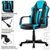 Кресло компьютерное BRABIX "Stripe GM-202", экокожа, черное/голубое, 532509 - фото 2687691