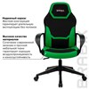 Кресло компьютерное BRABIX "Alpha GM-018", ткань/экокожа, черное/зеленое, 532639, GM-018_532639 - фото 2687746