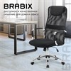 Кресло офисное BRABIX "Fit EX-514", с подголовником, хром, черное, 531949 - фото 2687781