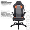 Кресло компьютерное BRABIX "Skill GM-005", откидные подлокотники, экокожа, черное/оранжевое, 532495 - фото 2687807