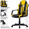 Кресло компьютерное BRABIX "Stripe GM-202", экокожа, черное/желтое, 532510 - фото 2687918