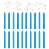 Набор свечей для торта 20 шт., 8 см, с держателями, голубые, ЗОЛОТАЯ СКАЗКА, в блистере, 591455 - фото 2687951