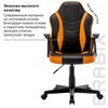 Кресло компьютерное BRABIX "Shark GM-203", экокожа, черное/оранжевое, 532513 - фото 2688171