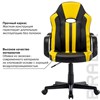 Кресло компьютерное BRABIX "Stripe GM-202", экокожа, черное/желтое, 532510 - фото 2688178