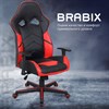 Кресло компьютерное BRABIX "Storm GM-006", регулируемые подлокотники, экокожа, черное/красное, 532500 - фото 2688377