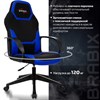 Кресло компьютерное BRABIX "Alpha GM-018", ткань/экокожа, черное/синее, 532638, GM-018_532638 - фото 2688400
