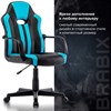 Кресло компьютерное BRABIX "Stripe GM-202", экокожа, черное/голубое, 532509 - фото 2688520
