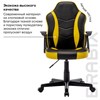 Кресло компьютерное BRABIX "Shark GM-203", экокожа, черное/желтое, 532514 - фото 2688624