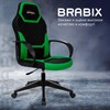 Кресло компьютерное BRABIX "Alpha GM-018", ткань/экокожа, черное/зеленое, 532639, GM-018_532639 - фото 2688697
