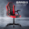 Кресло компьютерное BRABIX "Shark GM-203", экокожа, черное/красное, 532512 - фото 2688880